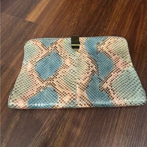 Snake Print Clutch
